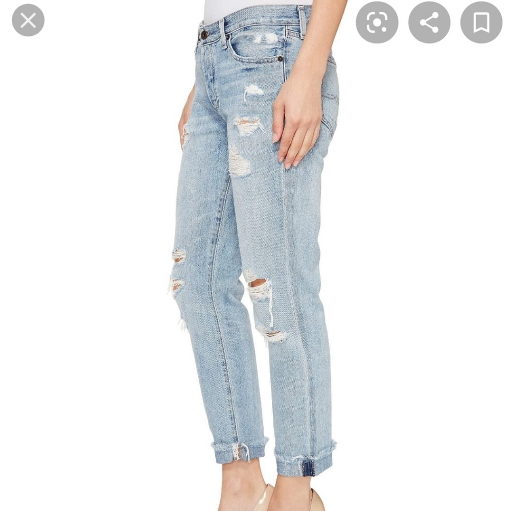 Lucky brand destroyed mid rise mom jeans 4 27 - Picture 2 of 12